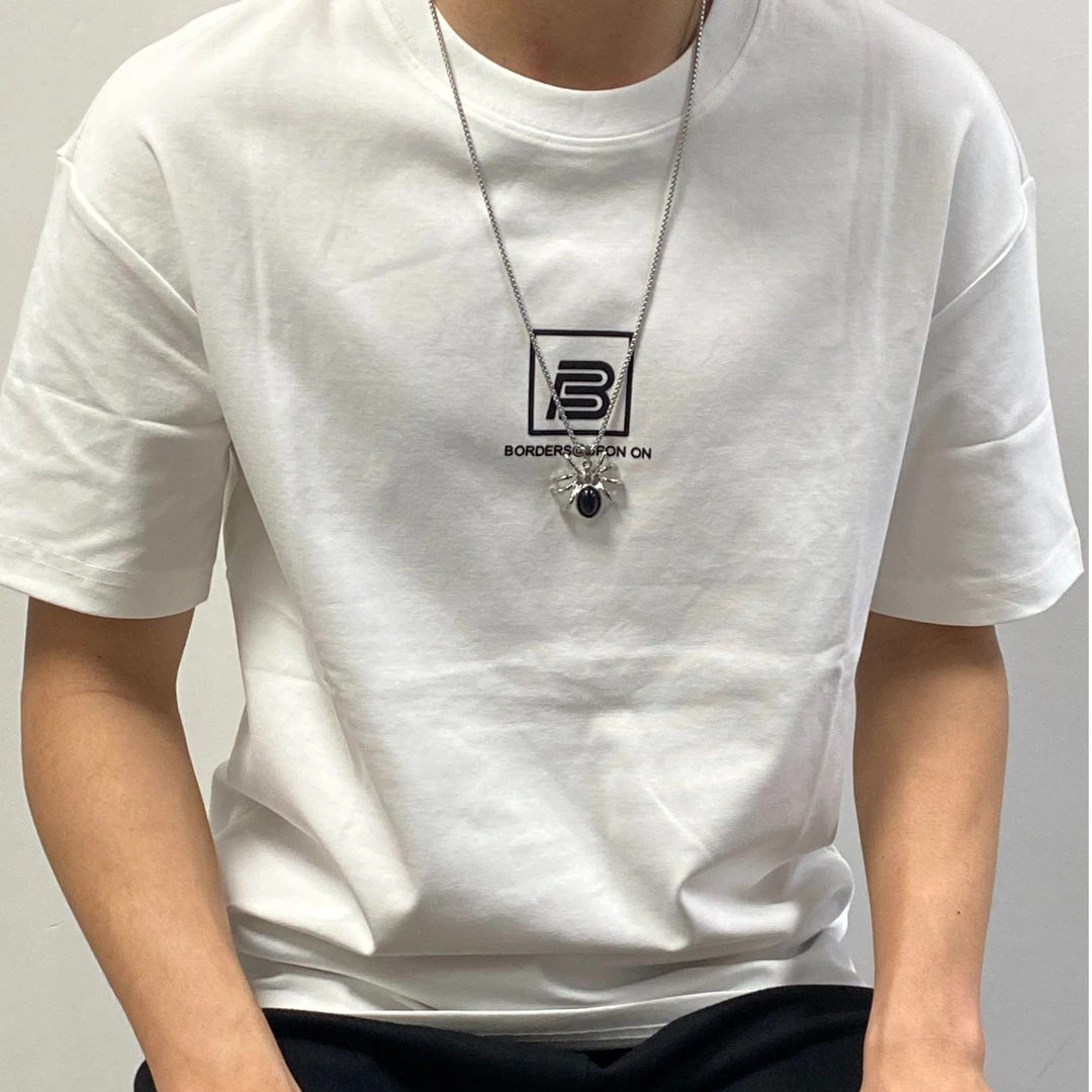 2025夏新款高端潮牌短袖T恤男士圆领透气情侣百搭半袖体恤男衣服