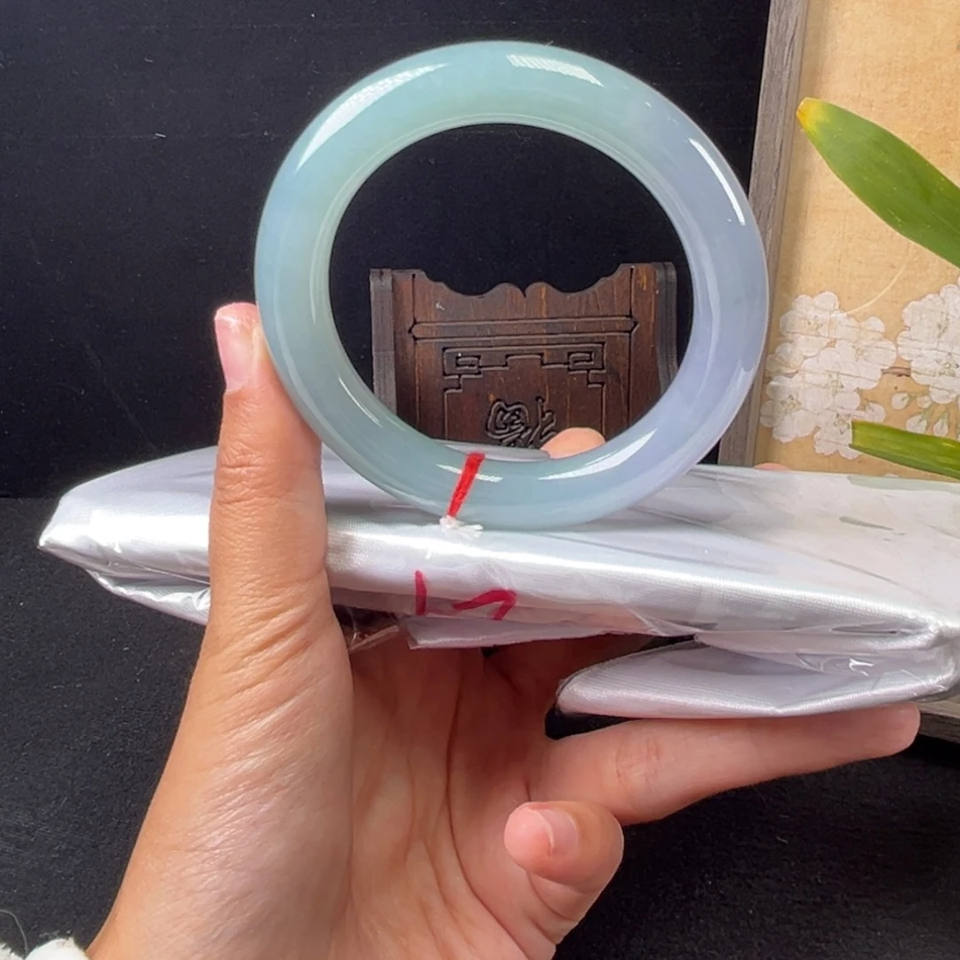 翡翠未镶嵌手镯圆条序号29