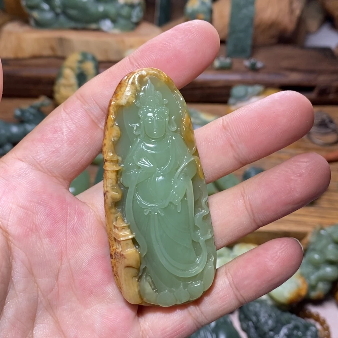岫岩河磨玉（透闪石质玉）未镶嵌挂件