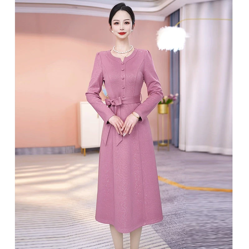 JG-25042 新款2025年春季时尚气质优雅显瘦连衣裙 M-4XL