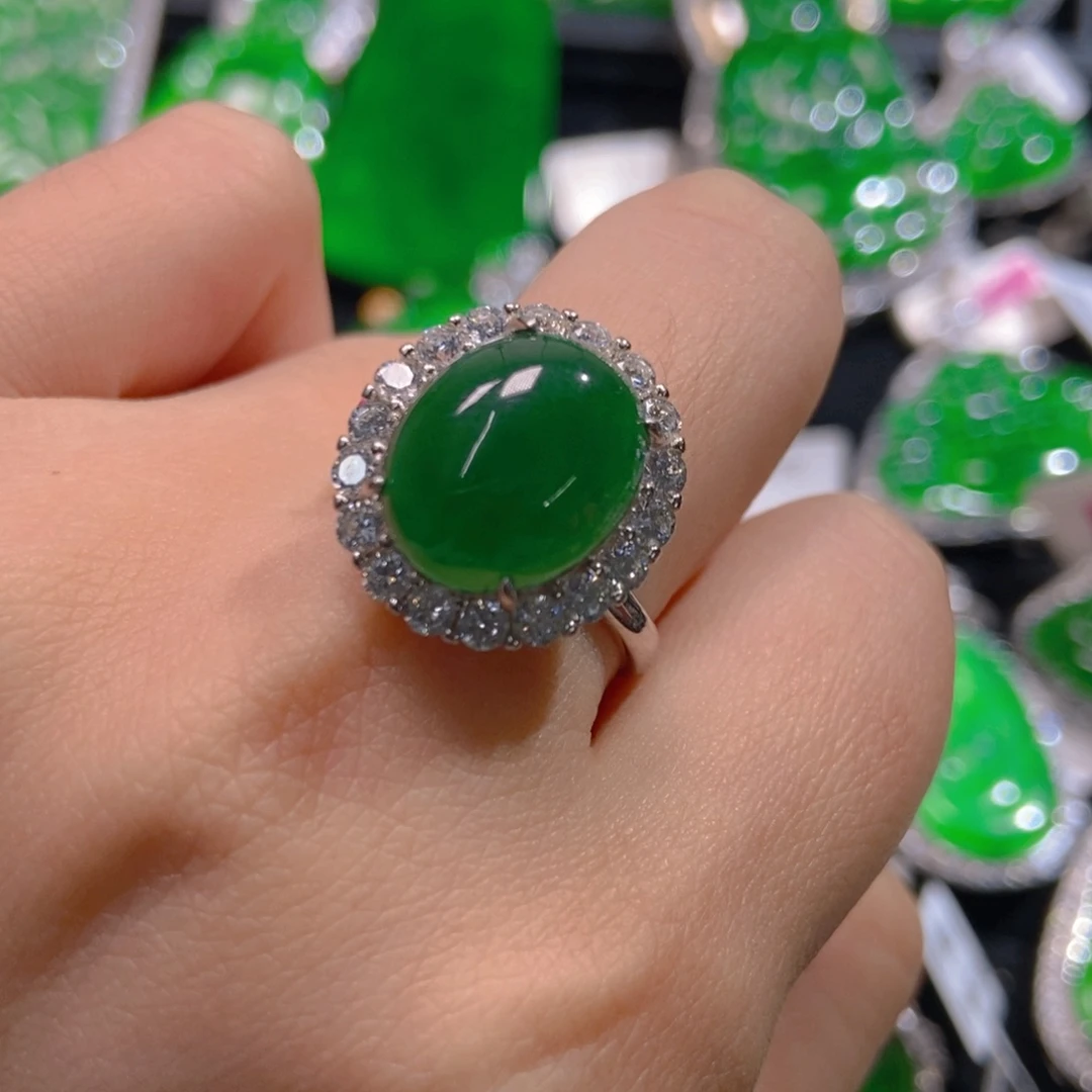 翡翠吊坠(不含链)银S925镶嵌