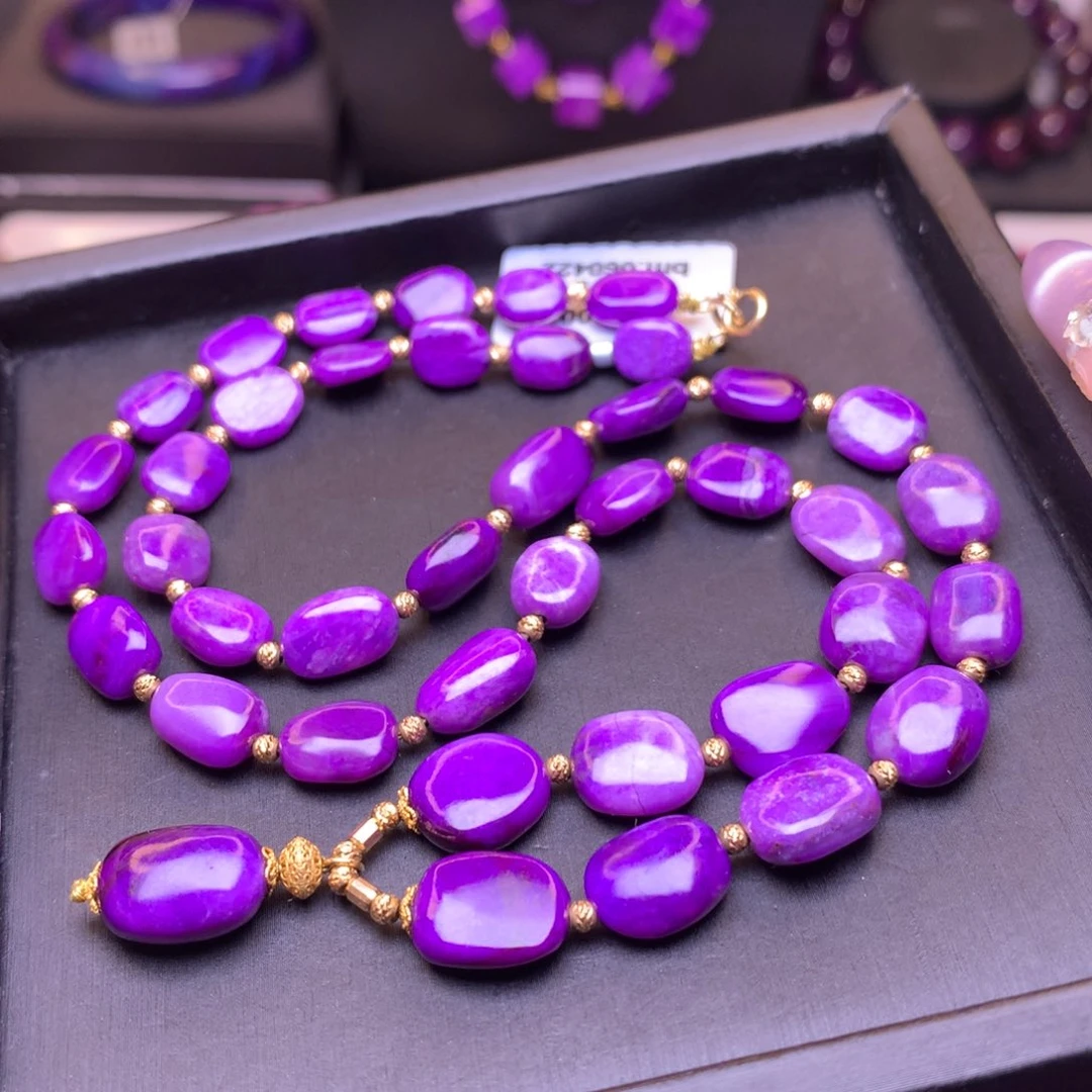 18K金镶嵌苏纪石（舒俱来）项链