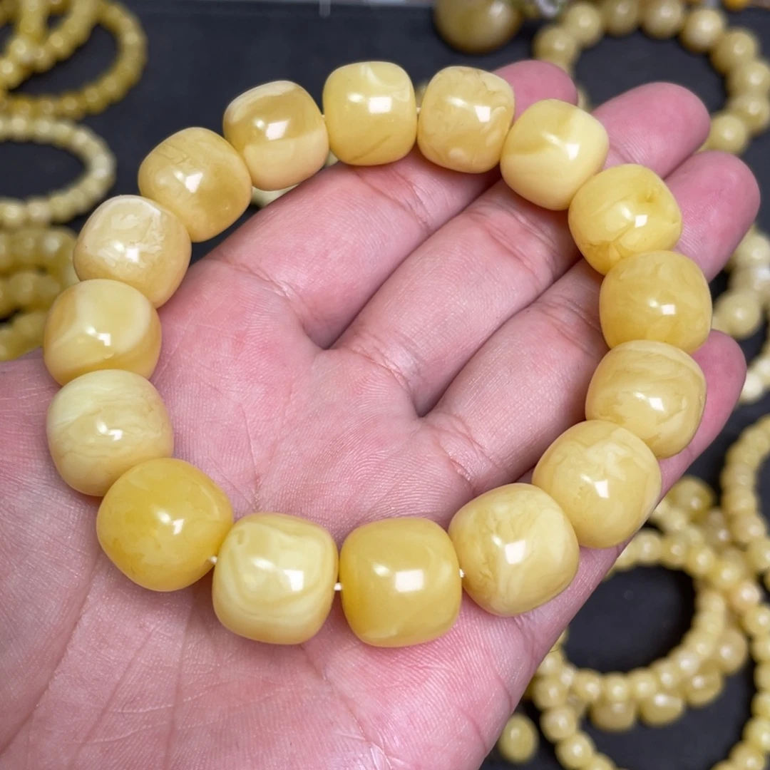 蜜蜡未镶嵌裸石蜜蜡手串15mm