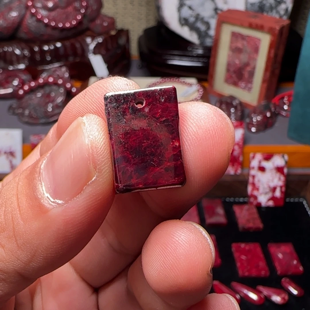 天然辰砂原矿无事牌