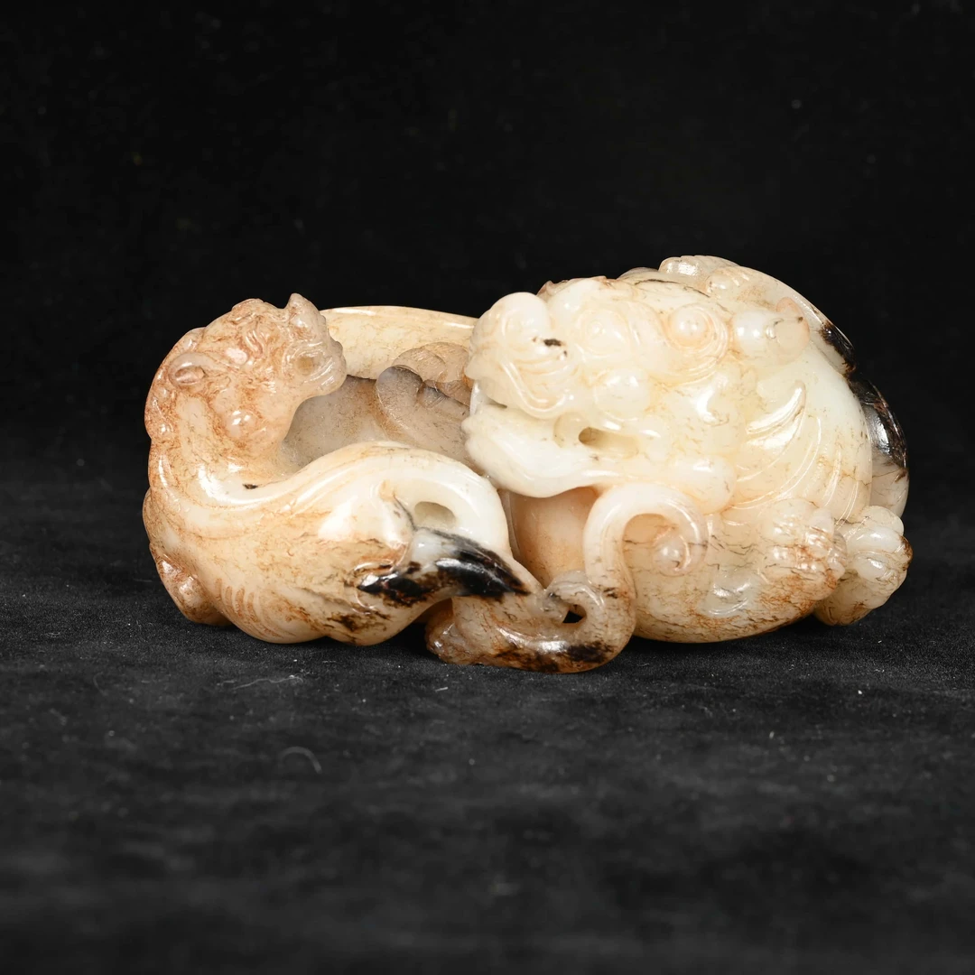 明代受沁子母兽/ZBG.593825/集萃斋