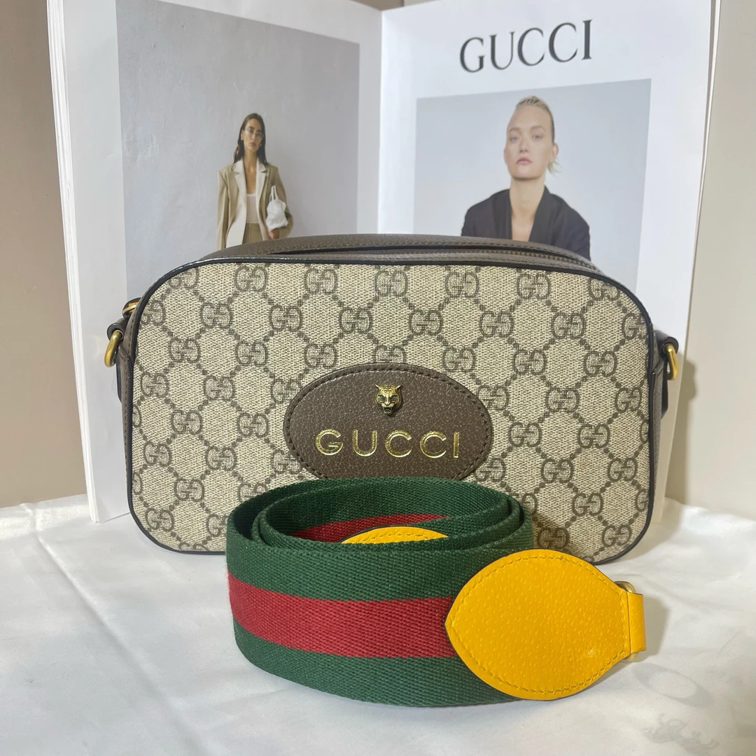 95新 GUCCI/古驰 古驰虎头相机包 21年