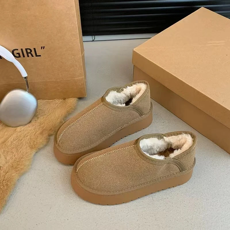 秋冬新款韩版通勤瘦瘦简约粗跟裸靴短靴雪地靴169-12(加绒)