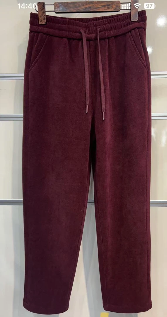 【95长度】条绒加绒小脚裤9217