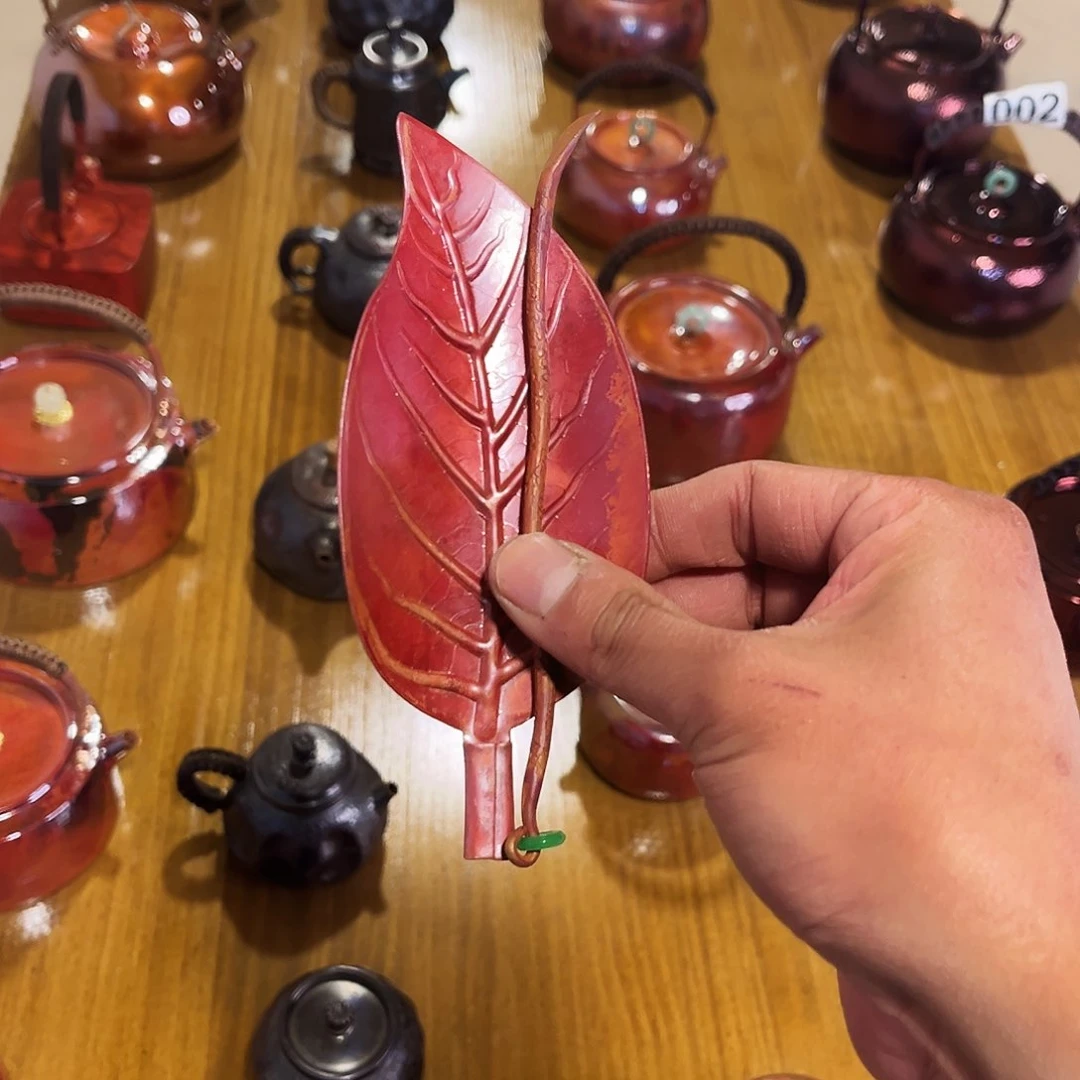 树叶茶则手工锻打工艺