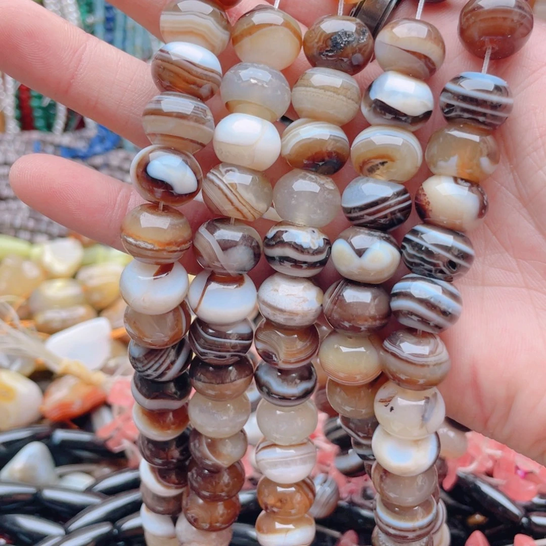 未镶嵌玛瑙/玉髓珠宝奇石蚕丝玛瑙算盘1条卡13.5有瑕