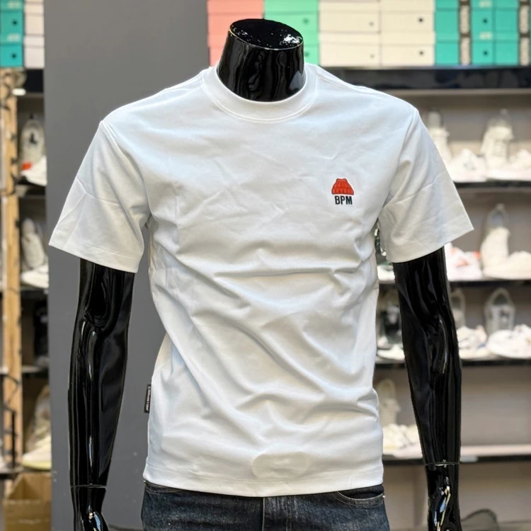 DeweLvum时尚透气圆领短袖T恤男潮夏季薄款休闲弹力修身上衣男装