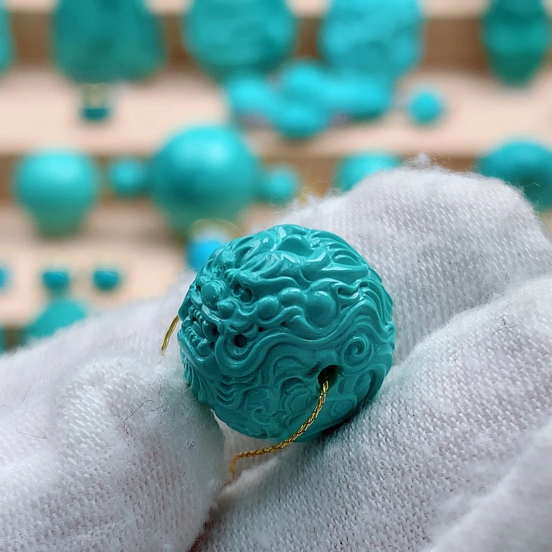 绿松石未镶嵌龙扣