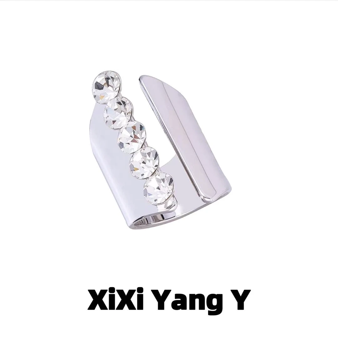 铜合金莫桑石戒指 “5钻”铜合金戒指小众高级