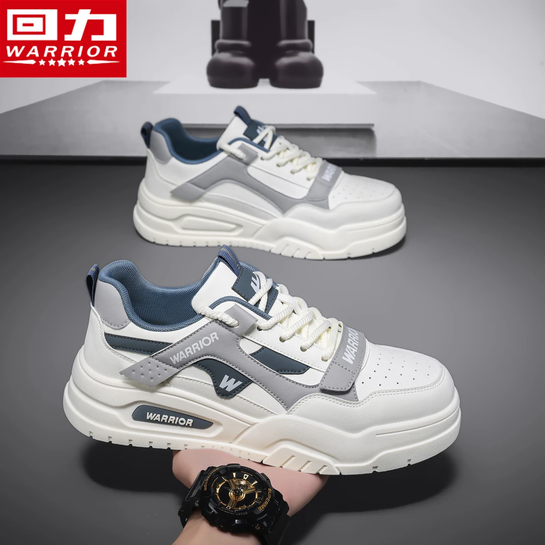 Warrior/回力男鞋2025春季新款百搭休闲板鞋男士低帮厚底增高鞋子