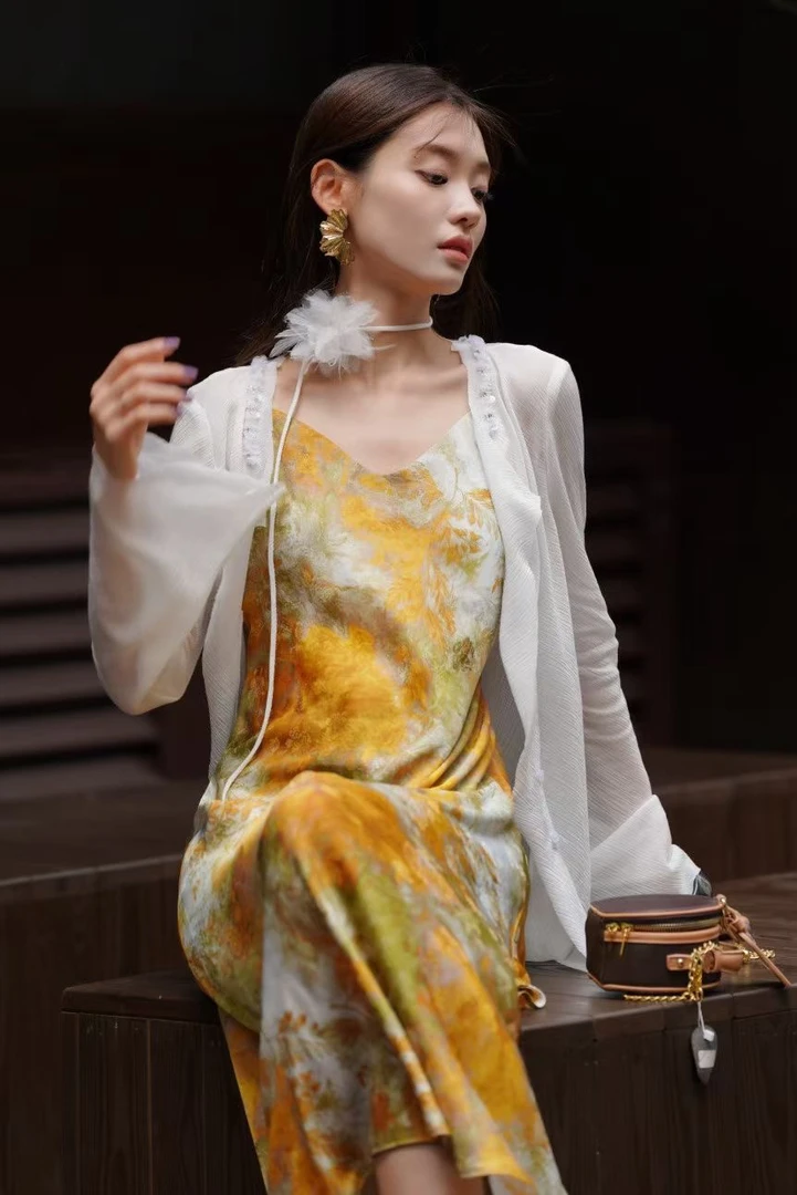 大麦家 深圳高品质乔其纱连衣裙