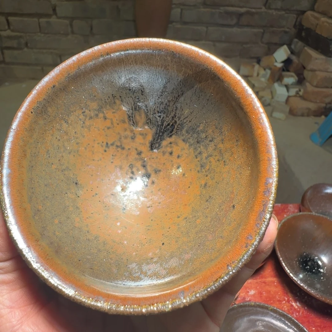 柴烧建盏茶盏茶杯558