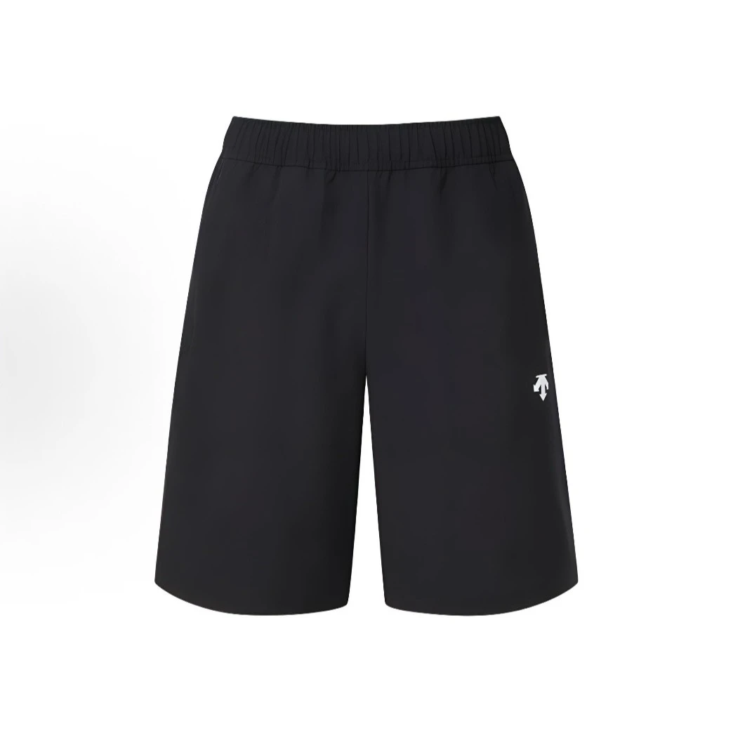 DESCENTE/迪桑特纯色Logo印花中腰松紧弹力休闲短裤男款TKH71