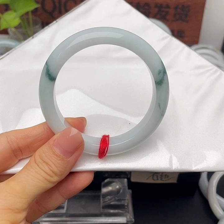 未镶嵌手镯翡翠53.8正圈