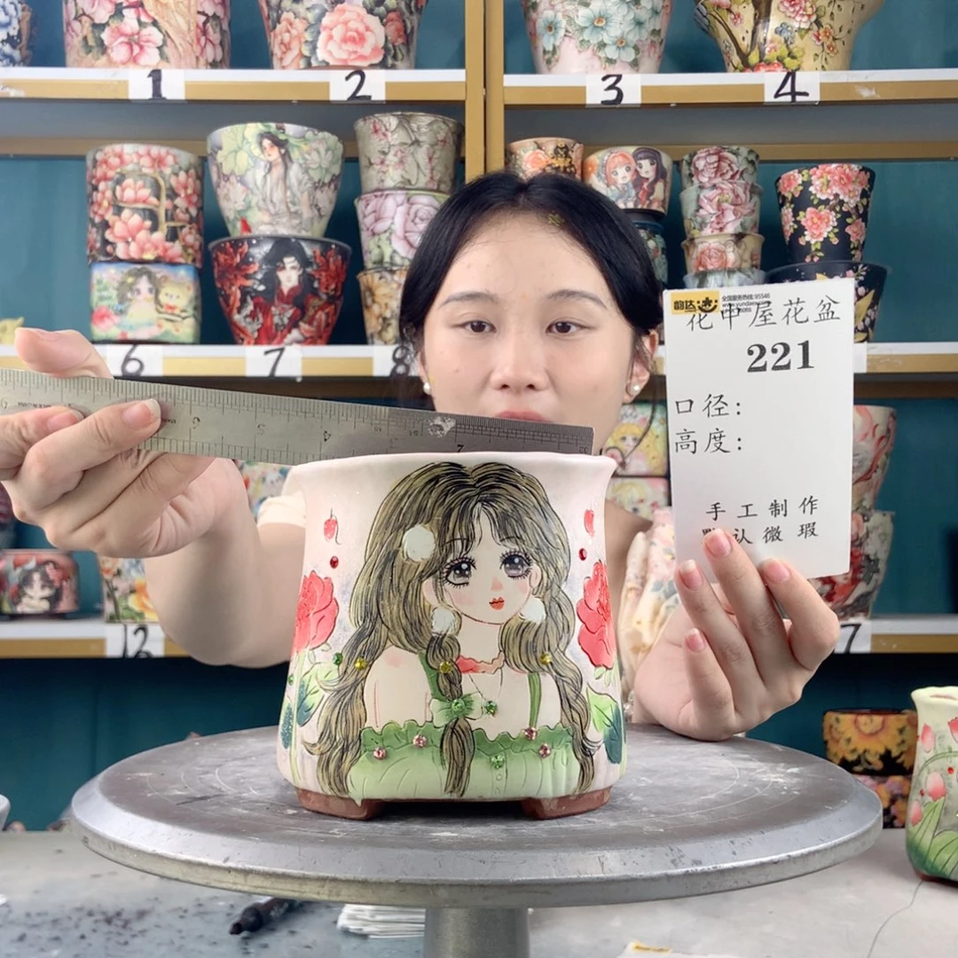 景德镇手工花盆221