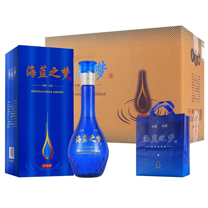 fengcang/丰藏浓香型海蓝之梦白酒整箱纯粮食酒水500ml*6瓶52度