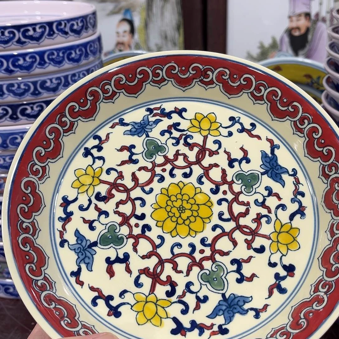 摆件//////直径19.5厘米。黄。