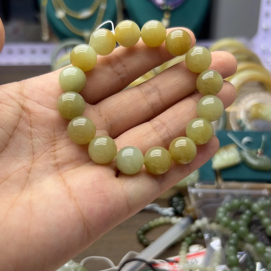 手串未镶嵌和田玉糖白卡12