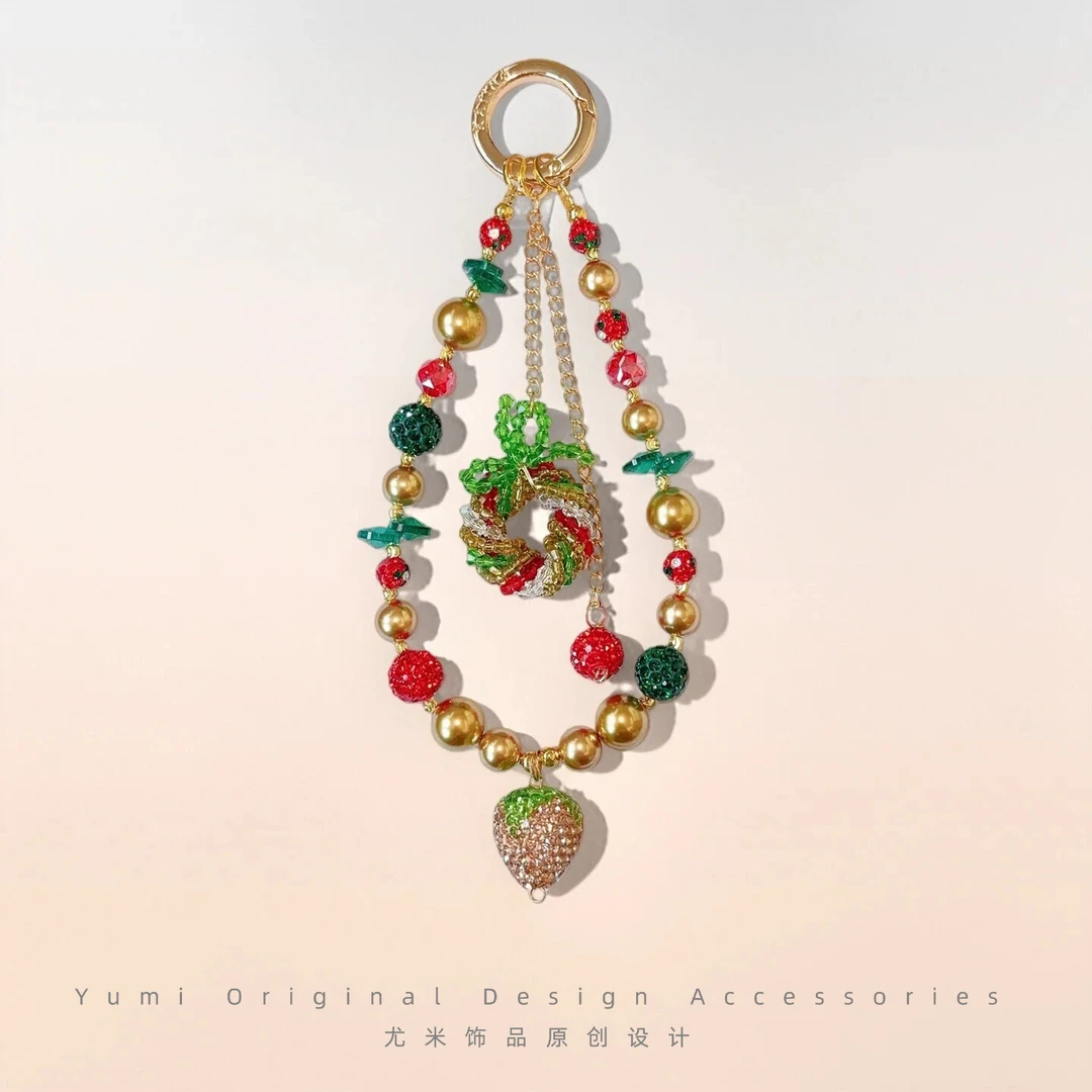 尤米原创设计手机链高端女款防丢手机挂链绳节日百搭礼物L2578