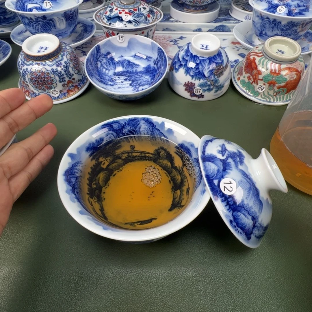 陶瓷景德镇纯手工纯手绘茶具木木12