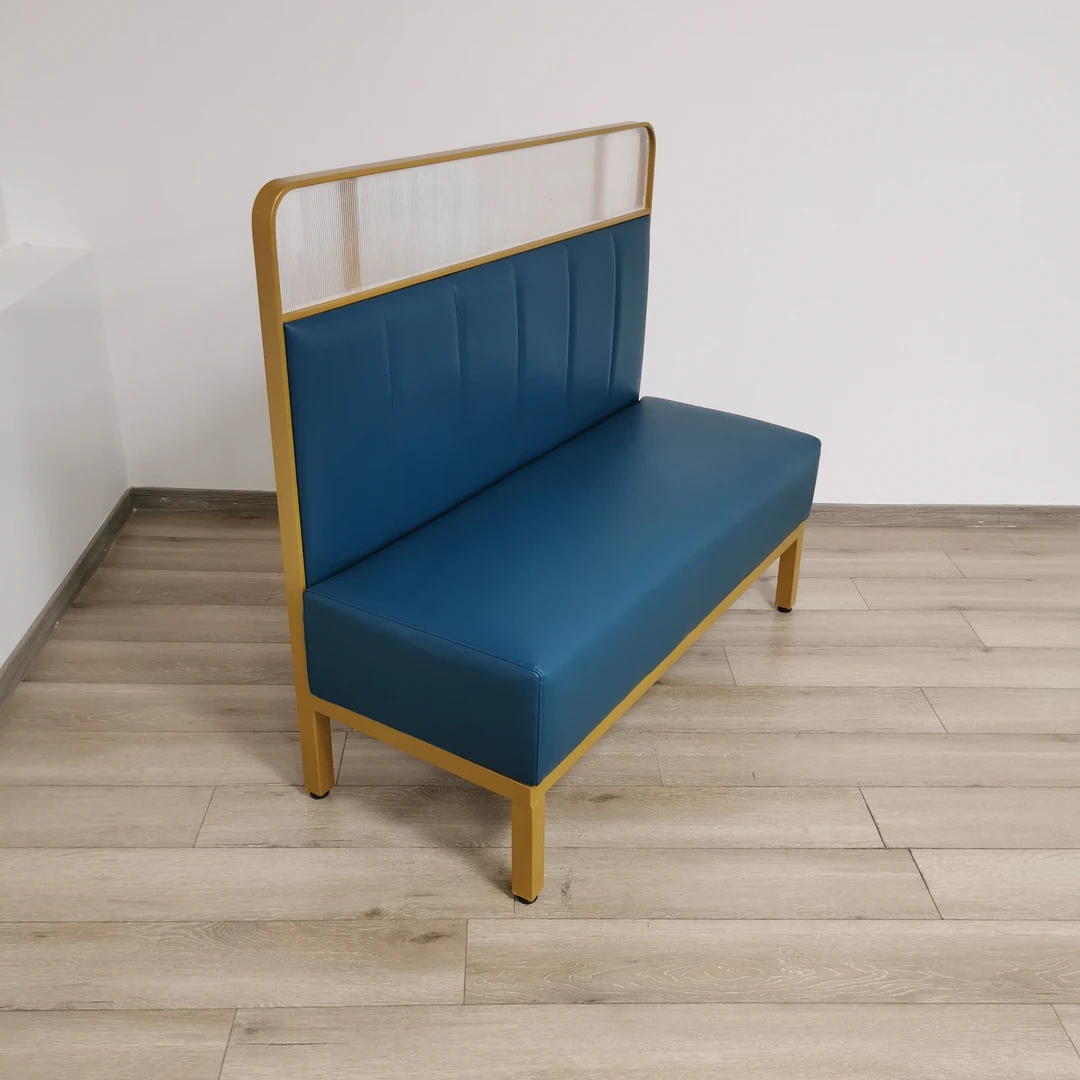 高档简约铁艺喷金定制餐饮饭店火锅店茶餐厅卡座沙发