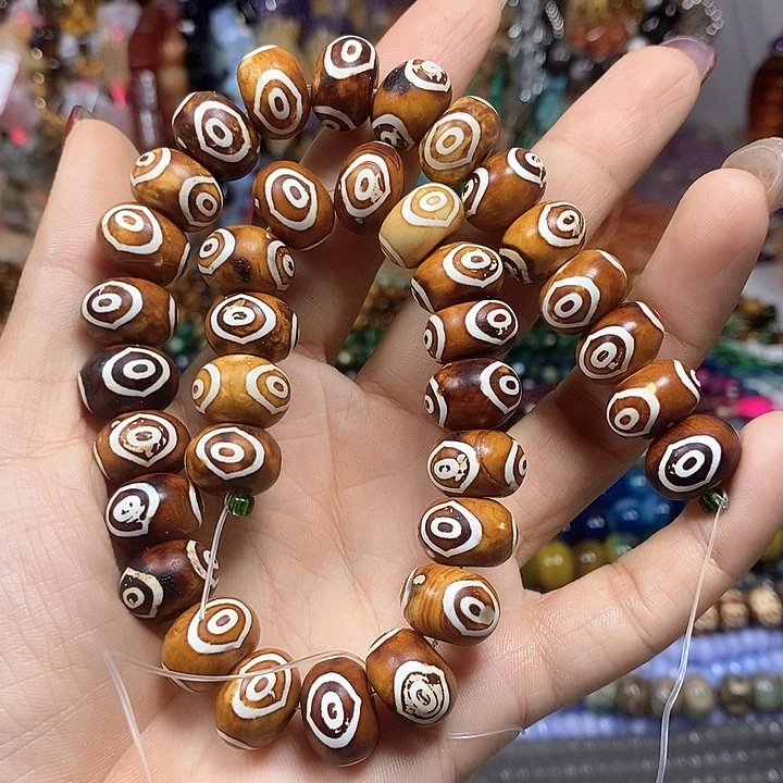 未镶嵌玛瑙/玉髓珠宝半成品玛瑙天珠卡14mm