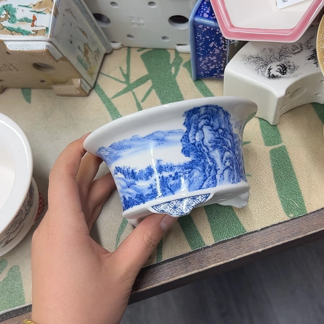 紫砂花盆400号瑕疵13/6.5cm