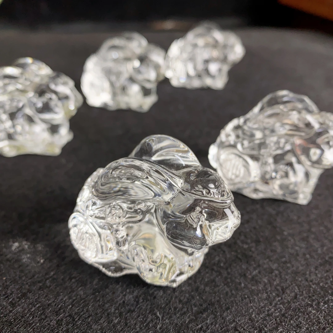 非金属玻璃吊坠 1888/ZY888-1089 琉璃兔摆件/ 多样性发/一件