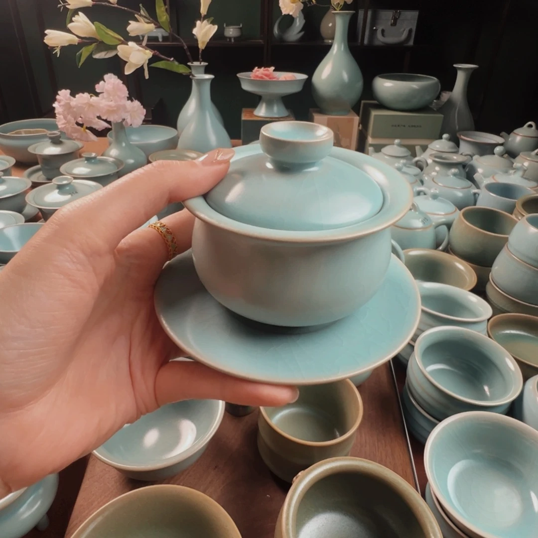 原矿原釉原产地盖碗