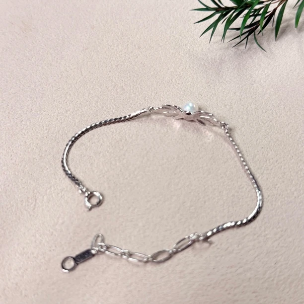 【六六中古】孤品简约海水珍珠手链as2254手围18珠子5.6