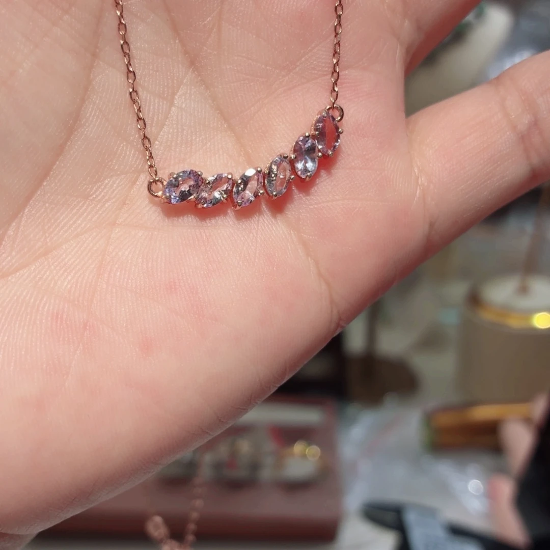 银S925镶嵌颈饰坦桑石