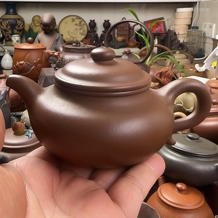 底槽青茶壶原矿紫砂全手工