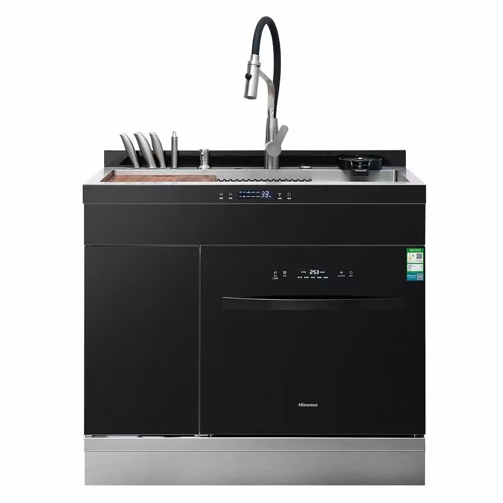 艾佳好太太水槽洗碗机一体式台式大容量集成水槽式两用烘干抽屉式