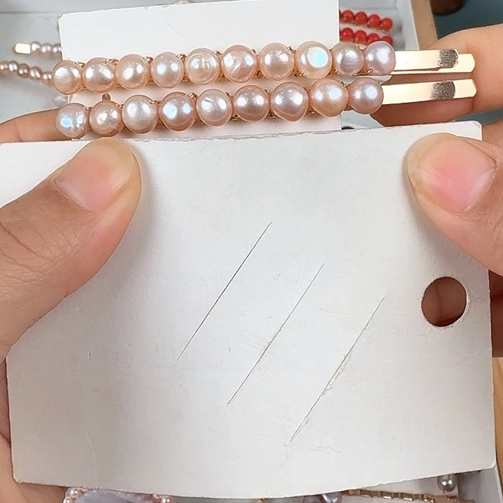 淡水珍珠发饰未镶嵌