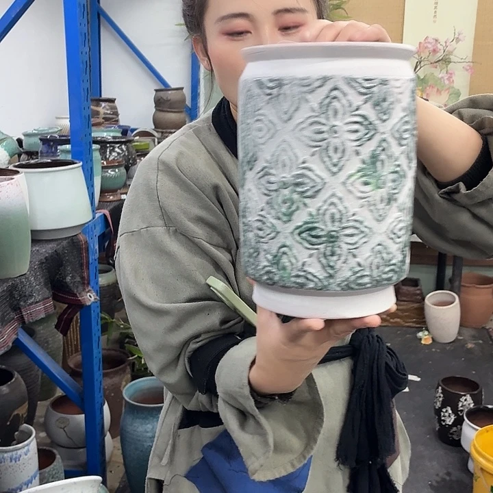 15×26 -粗陶花盆有孔-买买买