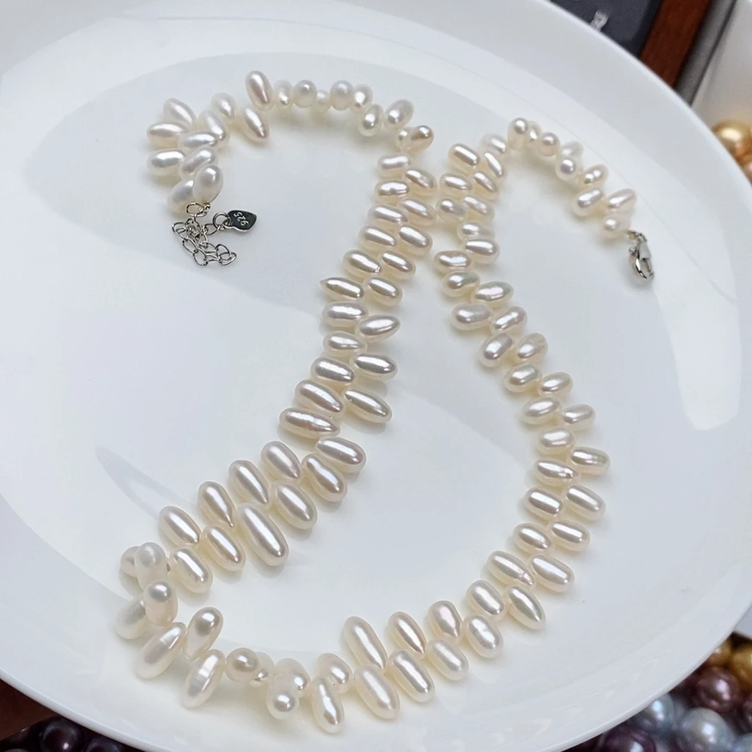 颈饰银S925镶嵌淡水珍珠
