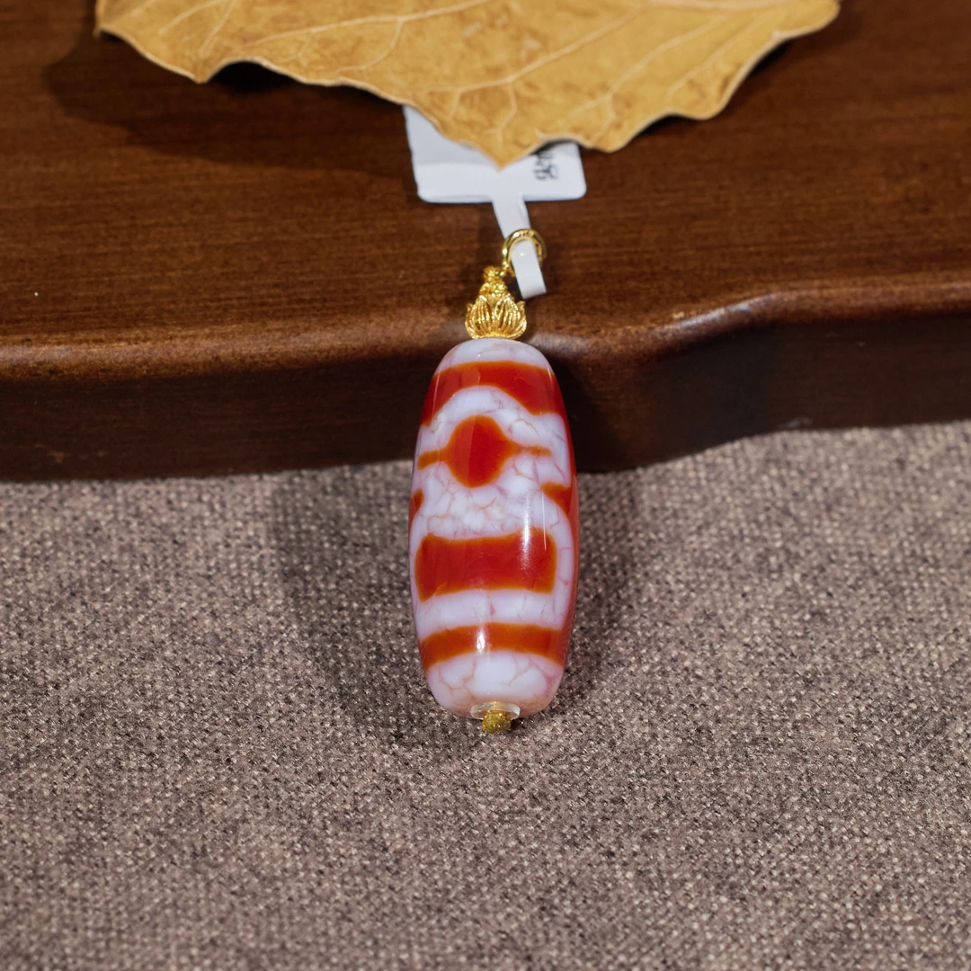 【歪歪】龙纹财霸*玛瑙珠珠吊坠*18K金镶嵌N56551