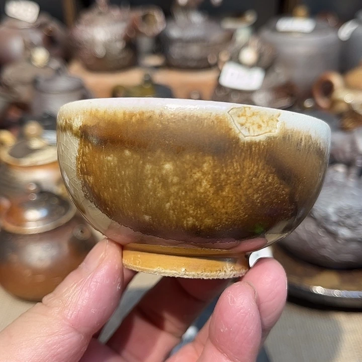 柴烧裸烧茶具放漏437瑕