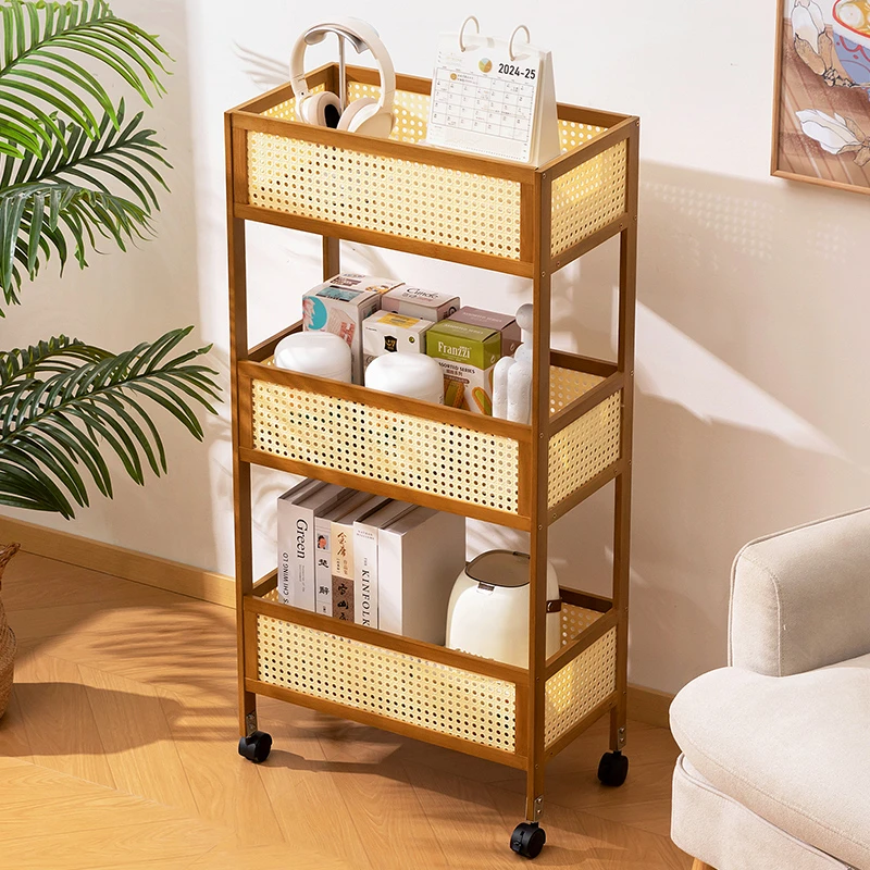 小推车置物架子收纳架移动落地零食玩具厨房浴室儿童客厅多层卧室