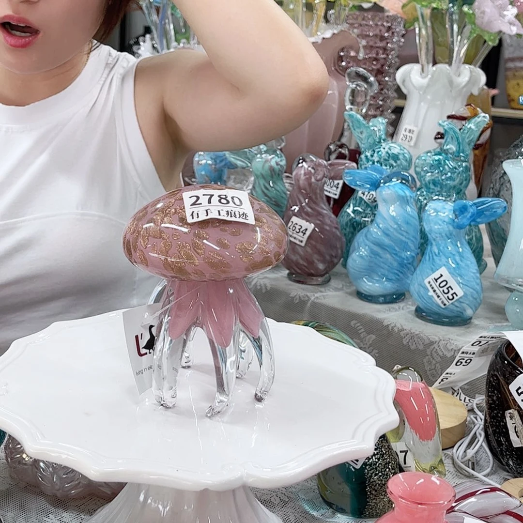 2780水母 家悦琉璃花器摆件