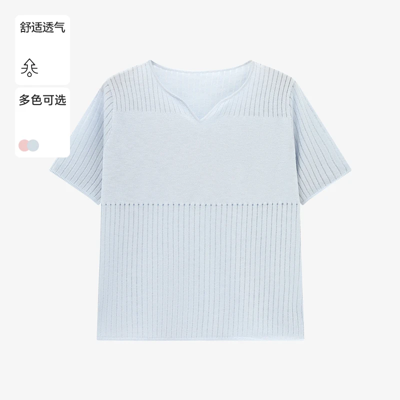 Basic House/百家好夏季千金温婉大方慵懒风女针织衫-B0625B5J712