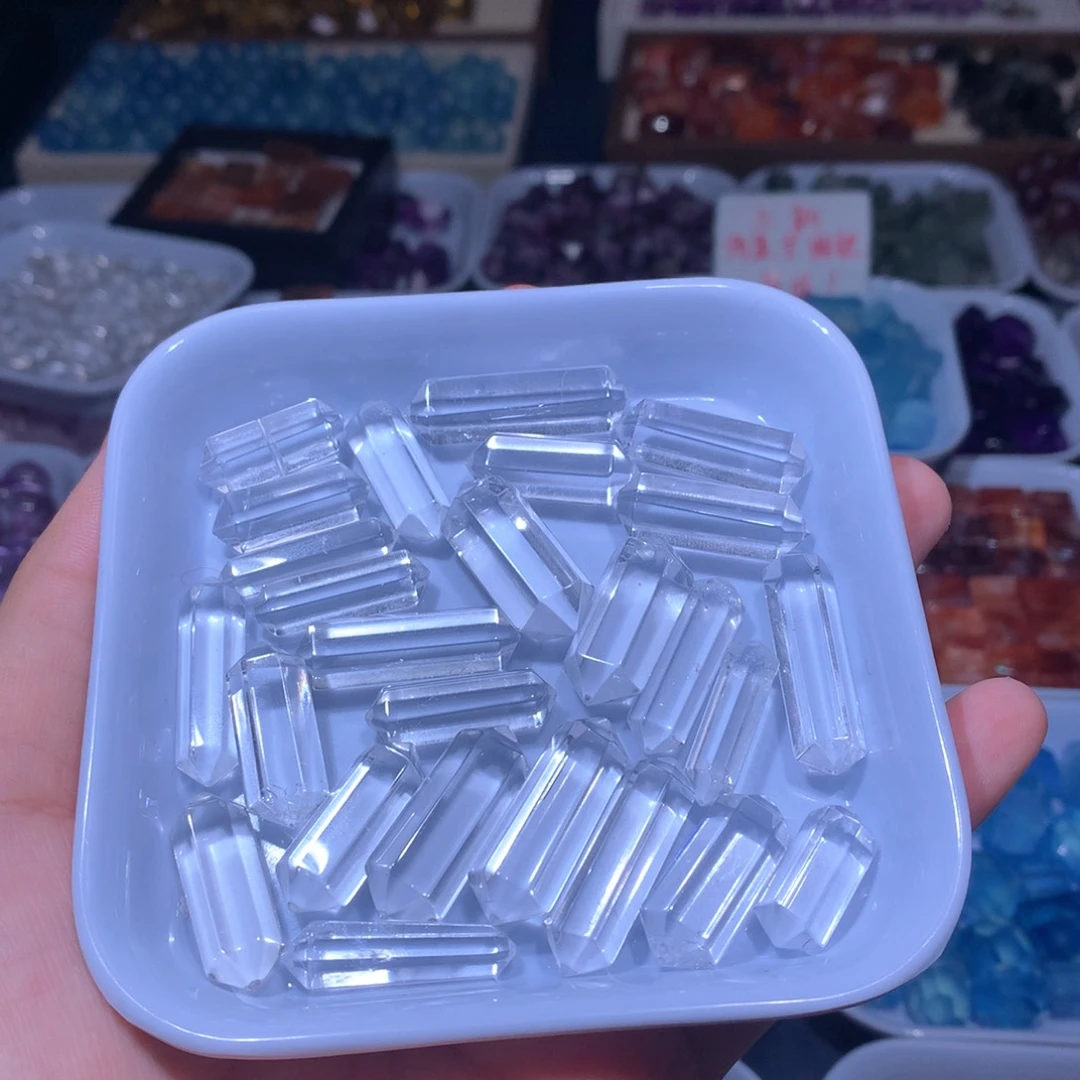 银S925镶嵌手链水晶白水双尖14元发一个