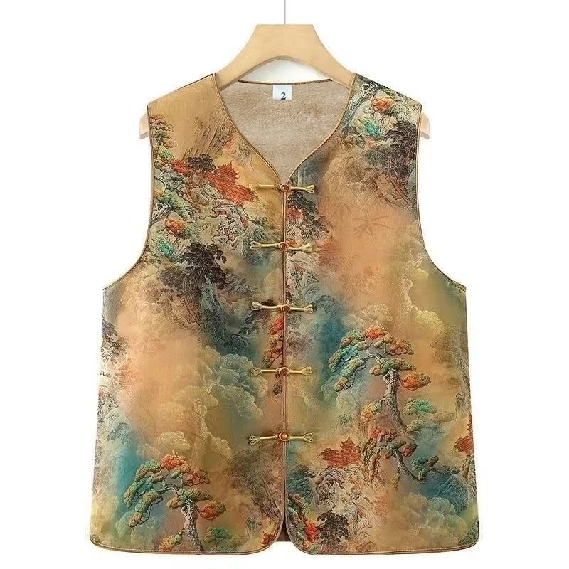 MJ-25 迎客松国风刺绣背心