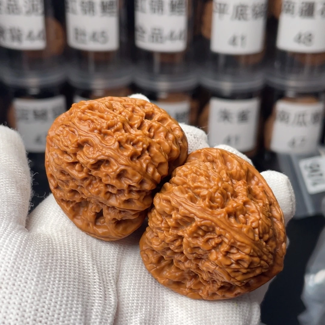 文玩核桃把件43三角将