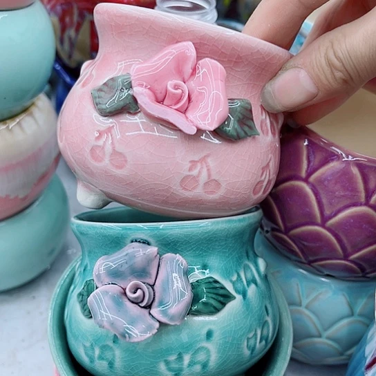 多肉绿植陶瓷花盆9.9包邮