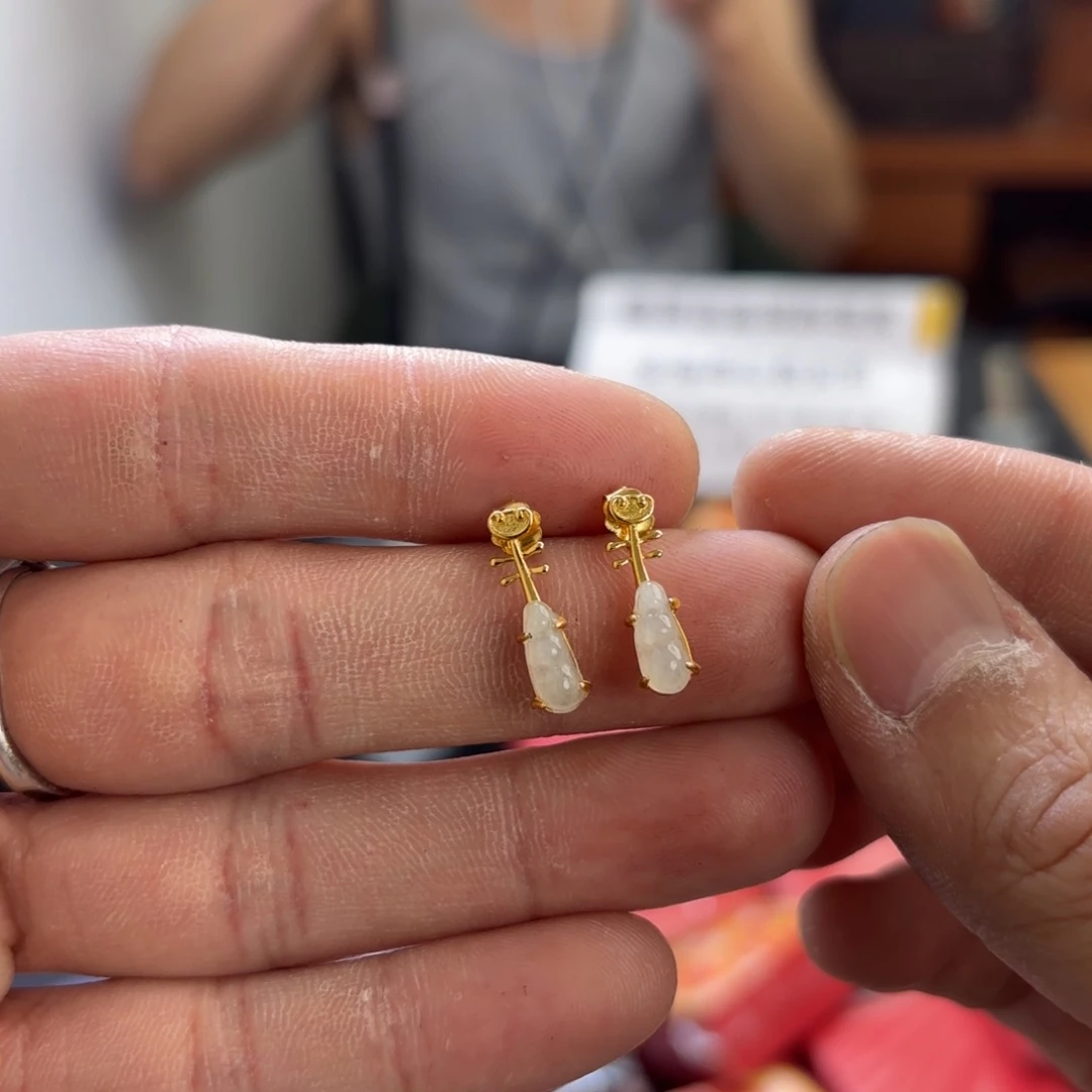 翡翠银S925镀金镶嵌颈饰